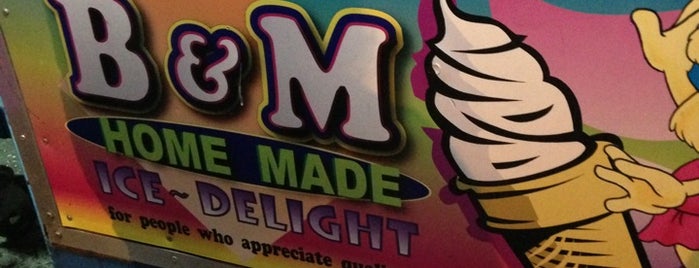 B&M Home Made Ice Cream is one of สถานที่ที่ Jiordana ถูกใจ.