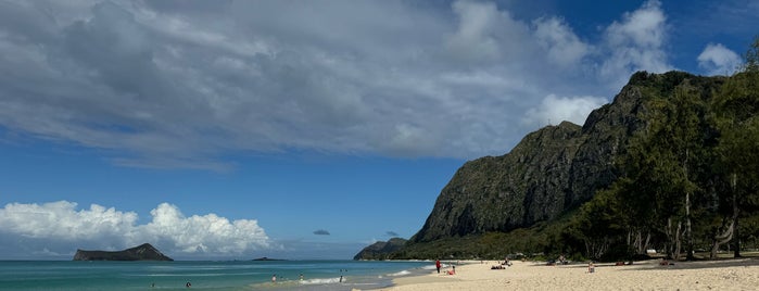 Waimanalo Beach Park is one of da beach.