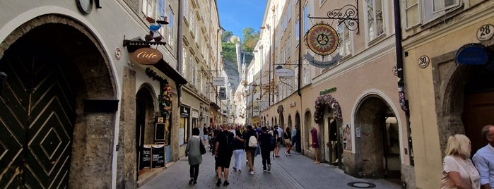 Getreidegasse is one of Salzburg, Austria.