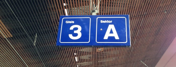 Gleis 3 is one of Zürich Hauptbahnhof.