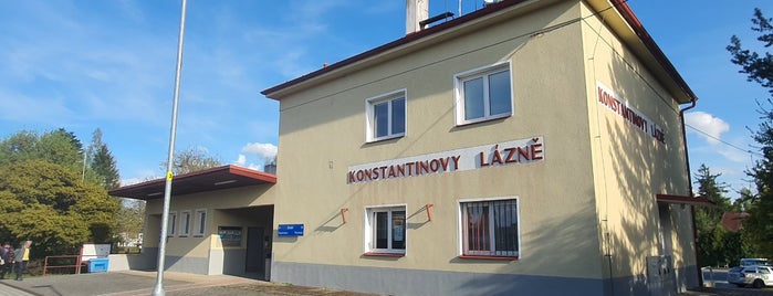 Železniční zastávka Konstantinovy Lázně is one of Trať 177 | Pňovany - Bezdružice.