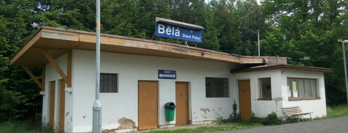 Železniční zastávka Bělá u Staré Paky is one of Železniční stanice ČR: A-C (1/14).