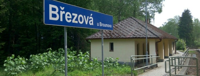 Železniční zastávka Březová u Broumova is one of Železniční stanice ČR: A-C (1/14).