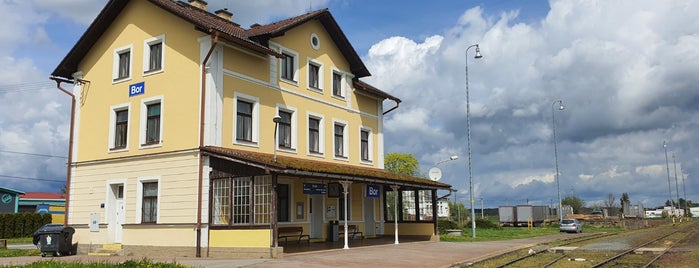 Železniční stanice Bor is one of Železniční stanice ČR: A-C (1/14).