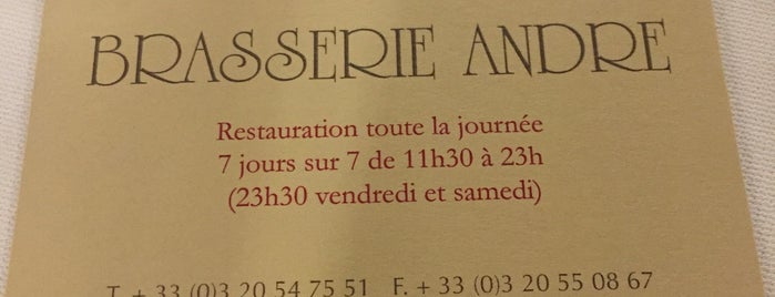 Brasserie André is one of Resto lille.