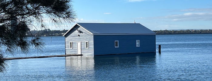 Crawley Edge Boatshed (Blue Boat House) is one of Perth.