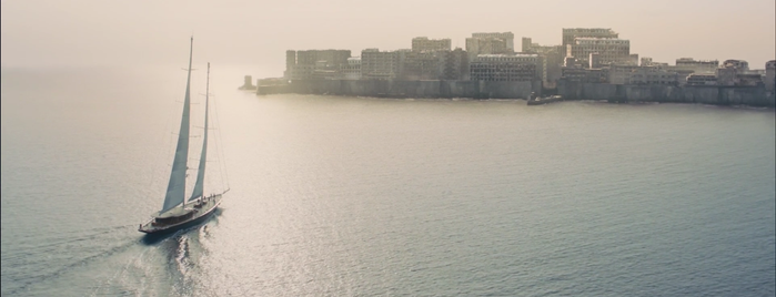 Hashima (Gunkanjima) Island is one of Skyfall (2012).