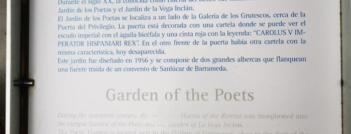 Jardin de las Poetas is one of Sevilla capital mundial de la tapa - Etapa 1.