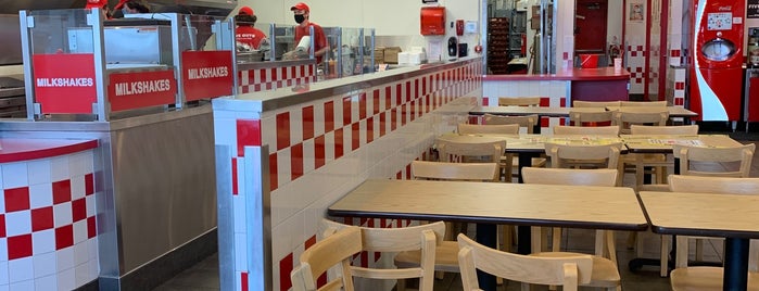 Five Guys is one of Places to eat.