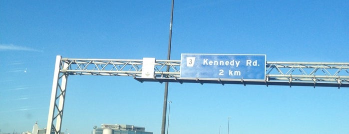 Hwy 407 at Kennedy is one of p (roads, intersections, areas).