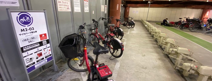 M2-03.CYCA park Ebisu / Tokyo Bike Sharing is one of 東京の西側のバイクシェアのサイクルポート🚲.