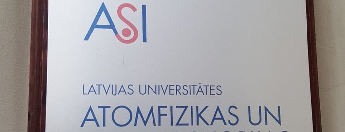 LU ASI | Latvijas Universitātes Atomfizikas un spektroskopijas institūts is one of Latvijas Universitāte.