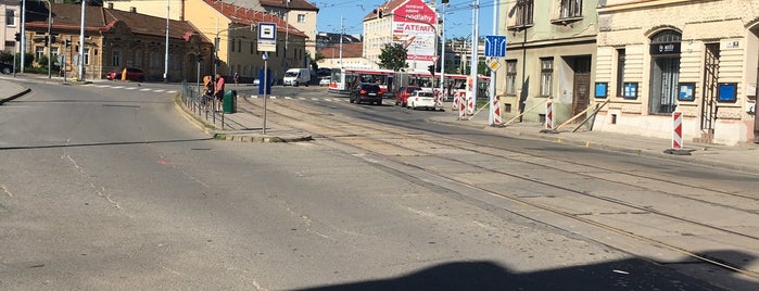 Tomkovo náměstí (bus, tram) is one of Brno - Linka 26.