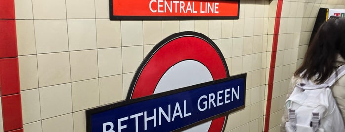 Bethnal Green London Underground Station is one of Dayne Grant's Big Train Adventure.