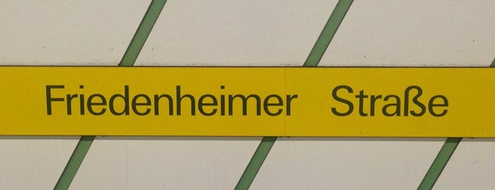 U Friedenheimer Straße is one of U-Bahnhöfe München.