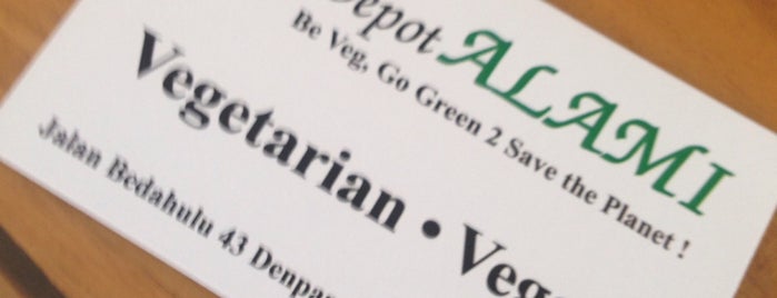 Depot Alami is one of Eat Vegetarian @Bali (or easily order Veggie Menu).