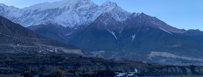 Jomsom Airport is one of Airports : Planned.