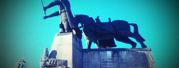 Great Duke Gediminas monument is one of Vilnius sights.