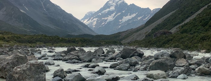 Mount Cook - Hooker Valley Glacier Walk is one of A 님이 좋아한 장소.
