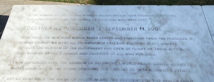 9/11 Memorial of Maryland is one of Posti che sono piaciuti a Jonathan.