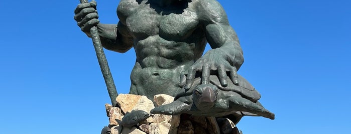 The King Neptune Statue is one of Virginia Beach, VA.