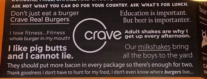Crave Real Burgers is one of Food.