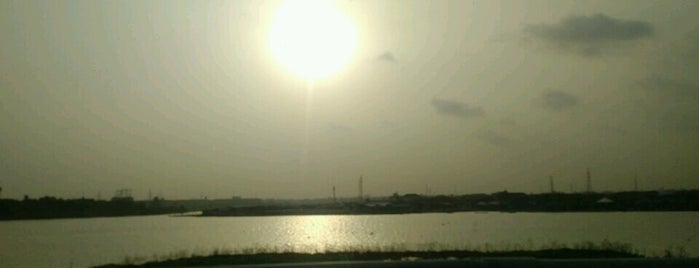 The Lagos Lagoon is one of Lagos Harbour.