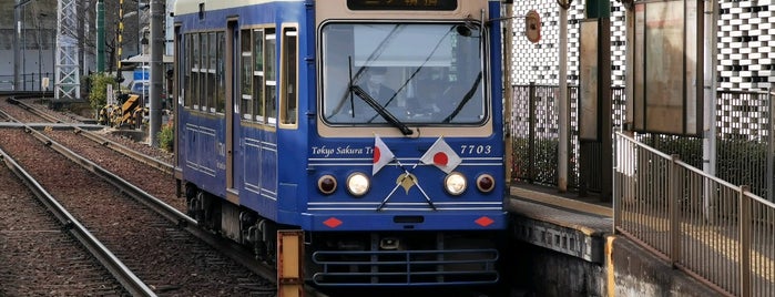 Sakaechō Station is one of Tokyo Sakura Tram (Toden Arakawa line).