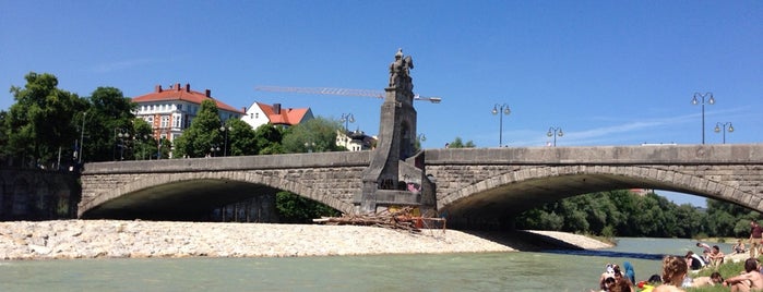 Isarstrand Wittelsbacherbrücke is one of Munich.