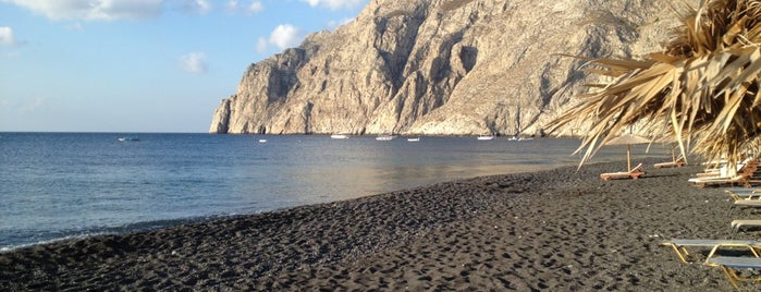Kamari Beach is one of Must-visit beaches in Santorini.