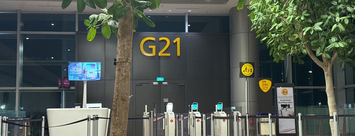 Gate G21 is one of Airports 2.