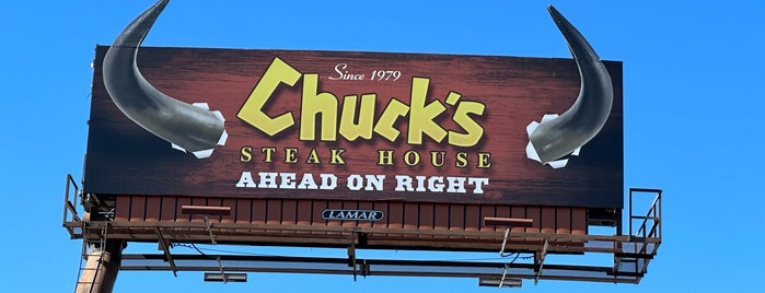 Chuck's Steak House is one of Tempat yang Disukai Lizzie.