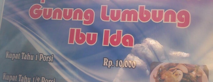 Kupat Tahu Gunung Lumbung ( Ibu Ida ) is one of Garut.
