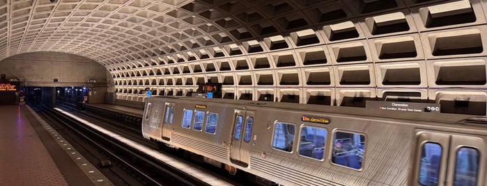 Clarendon Metro Station is one of The Metro.