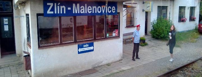 Železniční stanice Zlín-Malenovice is one of Železniční stanice ČR: Z-Ž (14/14).