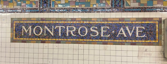 MTA Subway - Montrose Ave (L) is one of NYC Subways J/Z, 7, L, G, S.