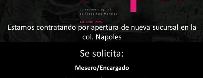 Yecapixtlería is one of Prospectos.