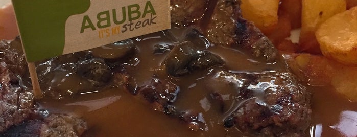 Abuba Steak is one of Lugares favoritos de Dina.