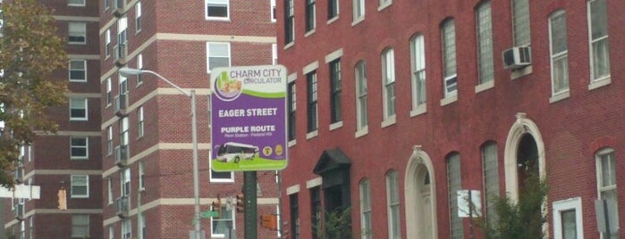 Charm City Circulator Purple Route - Eager Street - #313 is one of Tempat yang Disukai Jonathan.