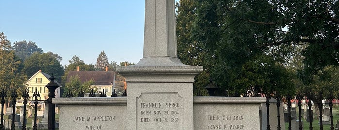 President Franklin Pierce Grave, Old North Cemetery is one of Presidential burial sites.