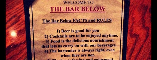 The Bar Below is one of Orte, die Beeee gefallen.