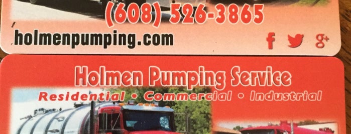 Holmen Pumping Service is one of Lieux qui ont plu à Becky.