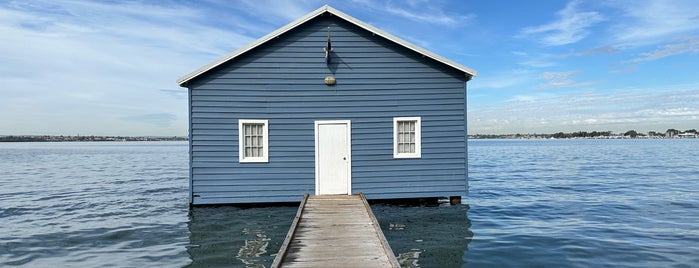 Crawley Edge Boatshed (Blue Boat House) is one of Perth.
