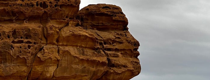 صخرة الوجه is one of AlUla, Saudi Arabia 🇸🇦.