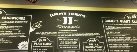 Jimmy John's is one of Jimさんのお気に入りスポット.