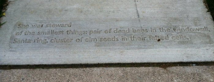 "She Was A Steward" Sidewalk Poetry is one of Placemaking Art Locale!.