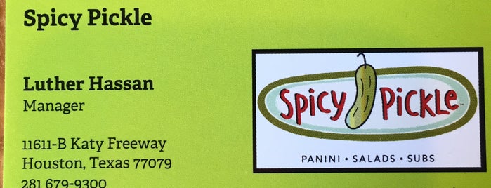 The Spicy Pickle is one of Work Lunch.