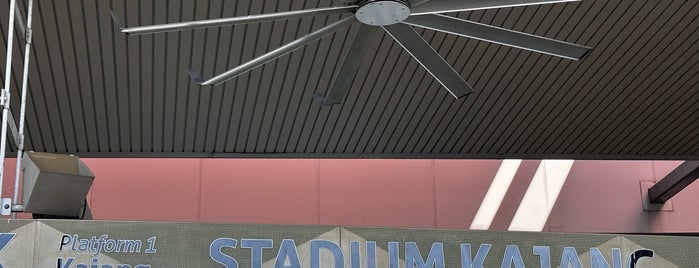 RapidKL Stadium Kajang (KG34) MRT Station is one of MRT KG Line.