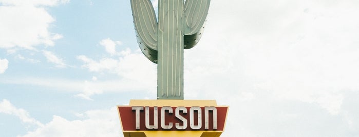 "The Gateway Saguaro" Neon Sign is one of Tucson.