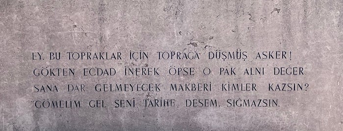 Meçhul Asker Anıtı is one of Çanakkale.